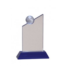  CRY536  Crystal Globe and Blue Base